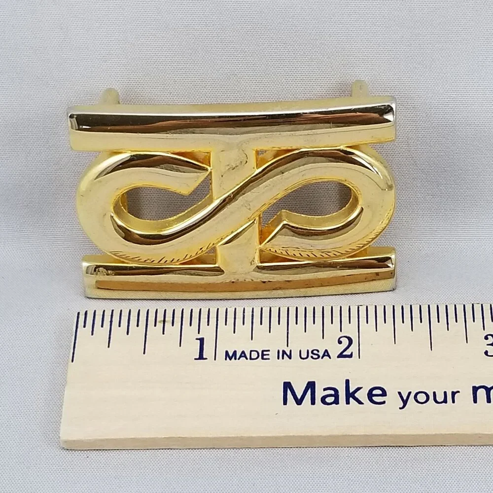 Vintage‎ Belt Buckle Womens S Shape Infinity Gold Color